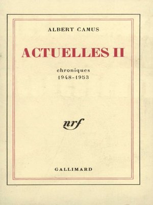 cover image of Actuelles (Tome 2)--Écrits politiques